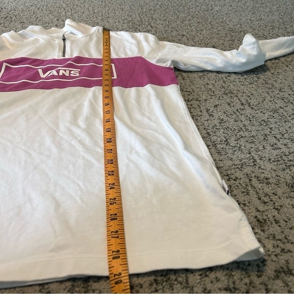 Vans White & Purple Quarter Zip Long-sleeve Pullover Size Medium - Picture 7 of 7